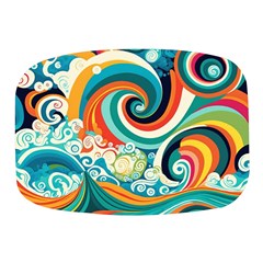 Wave Waves Ocean Sea Abstract Whimsical Mini Square Pill Box