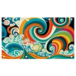 Wave Waves Ocean Sea Abstract Whimsical Banner and Sign 7  x 4  Front