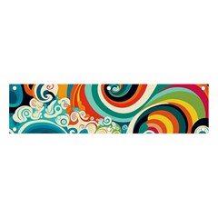 Wave Waves Ocean Sea Abstract Whimsical Banner And Sign 4  X 1  by Jancukart