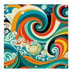 Wave Waves Ocean Sea Abstract Whimsical Banner And Sign 4  X 4  by Jancukart