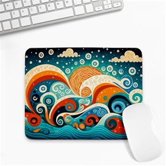 Waves Ocean Sea Abstract Whimsical (3) Small Mousepad