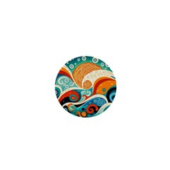 Waves Ocean Sea Abstract Whimsical (3) 1  Mini Buttons