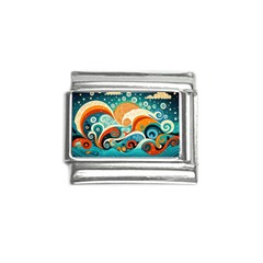 Waves Ocean Sea Abstract Whimsical (3) Italian Charm (9mm) by Jancukart