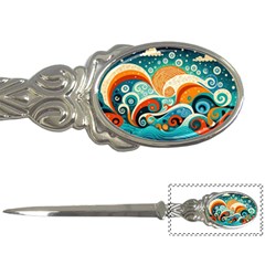 Waves Ocean Sea Abstract Whimsical (3) Letter Opener by Jancukart