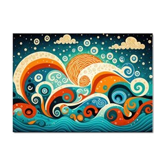 Waves Ocean Sea Abstract Whimsical (3) Sticker A4 (10 Pack) by Jancukart