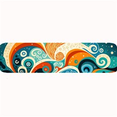 Waves Ocean Sea Abstract Whimsical (3) Large Bar Mat by Jancukart