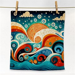 Waves Ocean Sea Abstract Whimsical (3) Face Towel