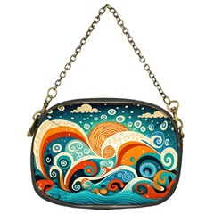 Waves Ocean Sea Abstract Whimsical (3) Chain Purse (one Side)