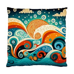 Waves Ocean Sea Abstract Whimsical (3) Standard Cushion Case (one Side) by Jancukart