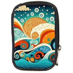 Waves Ocean Sea Abstract Whimsical (3) Compact Camera Leather Case