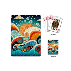 Waves Ocean Sea Abstract Whimsical (3) Playing Cards Single Design (mini)