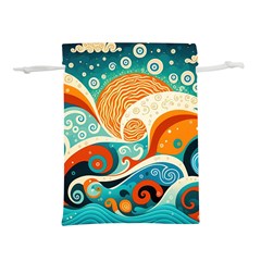 Waves Ocean Sea Abstract Whimsical (3) Lightweight Drawstring Pouch (s)