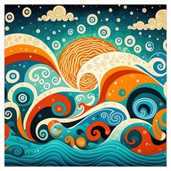 Waves Ocean Sea Abstract Whimsical (3) Lightweight Scarf 