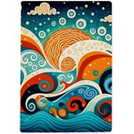 Waves Ocean Sea Abstract Whimsical (3) A4 Acrylic Clipboard Back