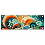 Waves Ocean Sea Abstract Whimsical (3) Banner and Sign 6  x 2  Front