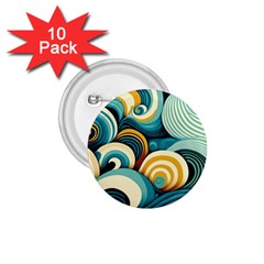 Waves Ocean Sea Abstract Whimsical (1) 1 75  Buttons (10 Pack) by Jancukart