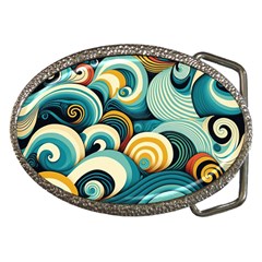 Waves Ocean Sea Abstract Whimsical (1) Belt Buckles by Jancukart