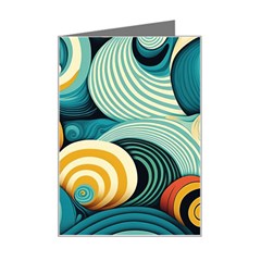 Waves Ocean Sea Abstract Whimsical (1) Mini Greeting Card