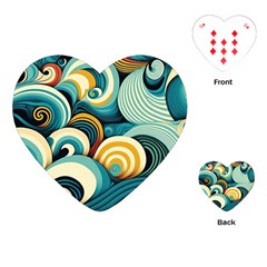 Waves Ocean Sea Abstract Whimsical (1) Playing Cards Single Design (heart)