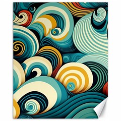 Waves Ocean Sea Abstract Whimsical (1) Canvas 11  X 14 