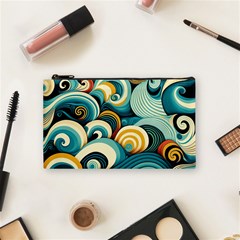 Waves Ocean Sea Abstract Whimsical (1) Cosmetic Bag (small)