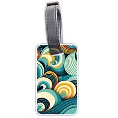 Waves Ocean Sea Abstract Whimsical (1) Luggage Tag (one Side) by Jancukart