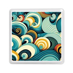 Waves Ocean Sea Abstract Whimsical (1) Memory Card Reader (square)