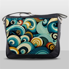 Waves Ocean Sea Abstract Whimsical (1) Messenger Bag