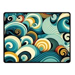 Waves Ocean Sea Abstract Whimsical (1) Fleece Blanket (Small) 45 x34  Blanket Front