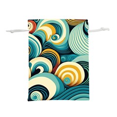 Waves Ocean Sea Abstract Whimsical (1) Lightweight Drawstring Pouch (s)