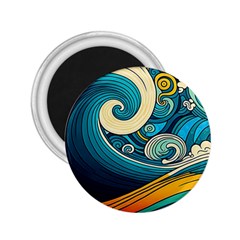 Waves Wave Ocean Sea Abstract Whimsical 2 25  Magnets