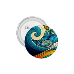 Waves Wave Ocean Sea Abstract Whimsical 1 75  Buttons