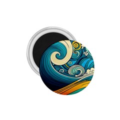 Waves Wave Ocean Sea Abstract Whimsical 1 75  Magnets