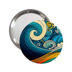 Waves Wave Ocean Sea Abstract Whimsical 2 25  Handbag Mirrors by Jancukart