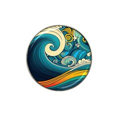 Waves Wave Ocean Sea Abstract Whimsical Hat Clip Ball Marker