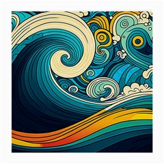 Waves Wave Ocean Sea Abstract Whimsical Medium Glasses Cloth