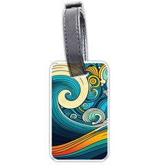 Waves Wave Ocean Sea Abstract Whimsical Luggage Tag (one Side) by Jancukart