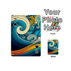 Waves Wave Ocean Sea Abstract Whimsical Playing Cards 54 Designs (mini)