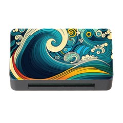 Waves Wave Ocean Sea Abstract Whimsical Memory Card Reader With Cf