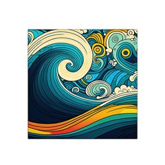 Waves Wave Ocean Sea Abstract Whimsical Satin Bandana Scarf 22  X 22 