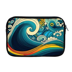 Waves Wave Ocean Sea Abstract Whimsical Apple Macbook Pro 17  Zipper Case by Jancukart