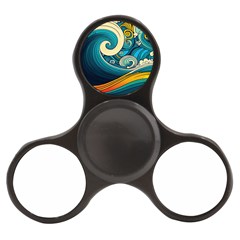 Waves Wave Ocean Sea Abstract Whimsical Finger Spinner by Jancukart