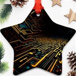 Data Technology Coding Pattern Ornament (Star) Front