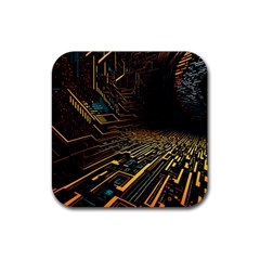 Data Technology Coding Pattern Rubber Coaster (square)