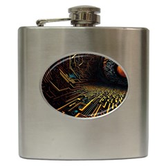 Data Technology Coding Pattern Hip Flask (6 Oz)