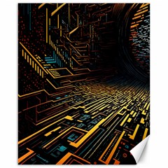 Data Technology Coding Pattern Canvas 16  X 20 