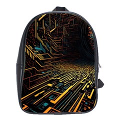 Data Technology Coding Pattern School Bag (large)