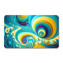 Waves Ocean Sea Abstract Whimsical Magnet (rectangular)