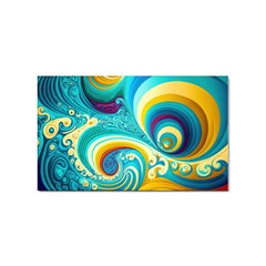 Waves Ocean Sea Abstract Whimsical Sticker Rectangular (100 Pack)