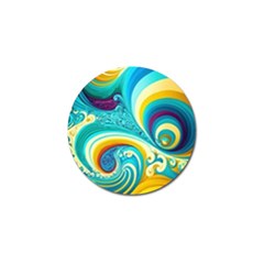 Waves Ocean Sea Abstract Whimsical Golf Ball Marker